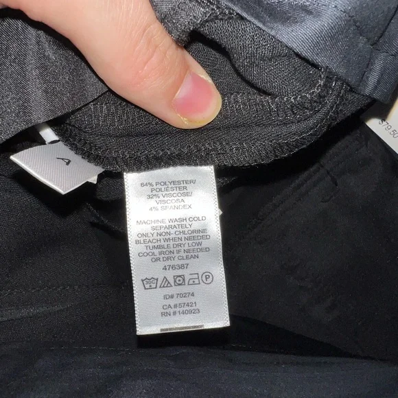 LOFT Black Boot Cut Pants with Wide Waistband and Flared Legs - Picture 5 of 7